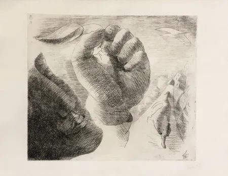 Etching Survage - Composition surréaliste