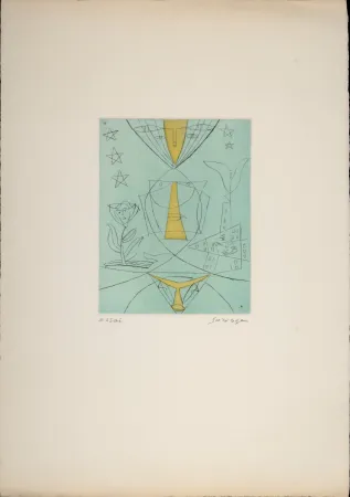 Engraving Survage - Composition surréaliste XVI, c. 1930s