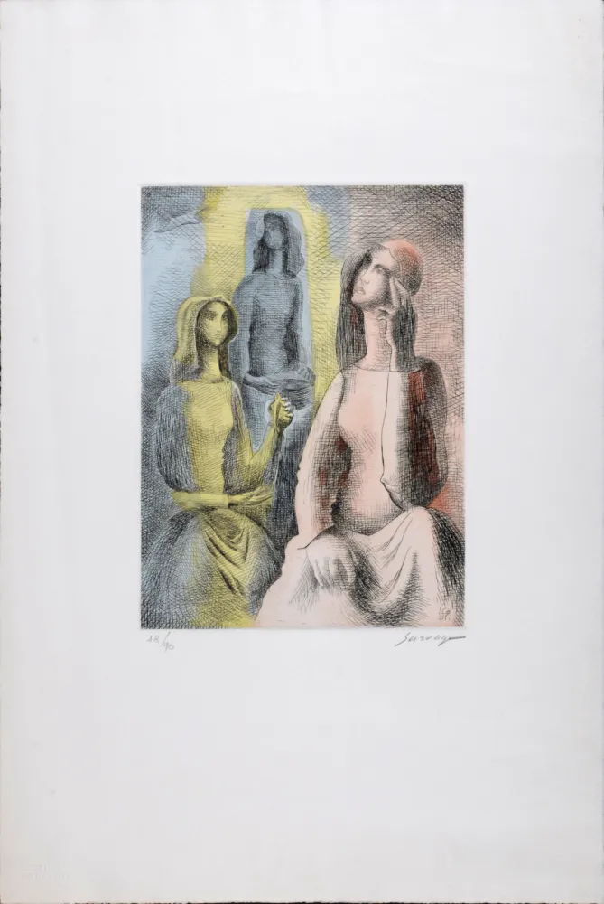 Etching Survage - Femmes de pêcheurs, c. 1931 - Hand-signed!