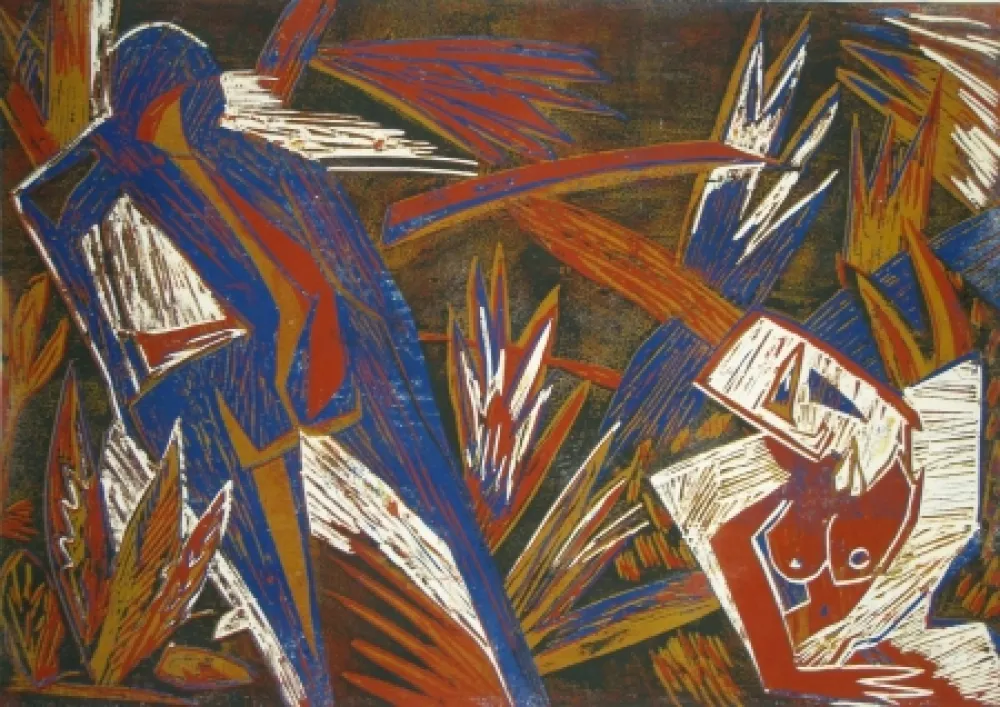 Woodcut Süß - Sommer (Summer)