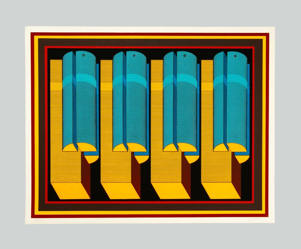 Screenprint Sutej - Geometrico mobile (arancio)