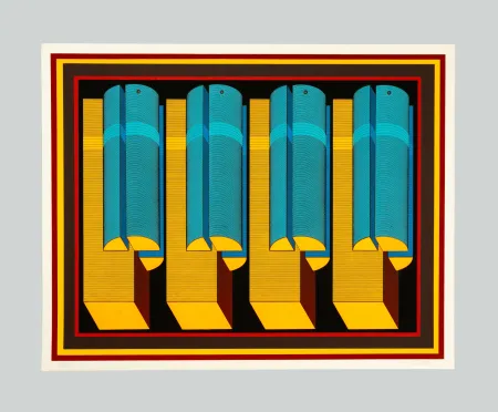 Screenprint Sutej - Geometrico mobile (arancio)