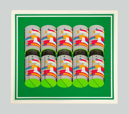 Screenprint Sutej - Geometrico mobile (verde)