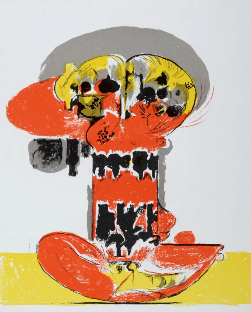 Lithograph Sutherland - Composition pour XXème siècle, 1972