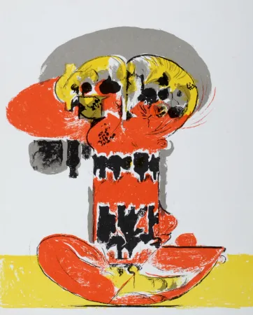 Lithograph Sutherland - Composition pour XXème siècle, 1972