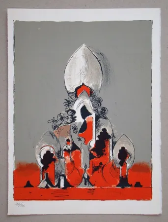 Lithograph Sutherland - Hommage à San Lazzaro