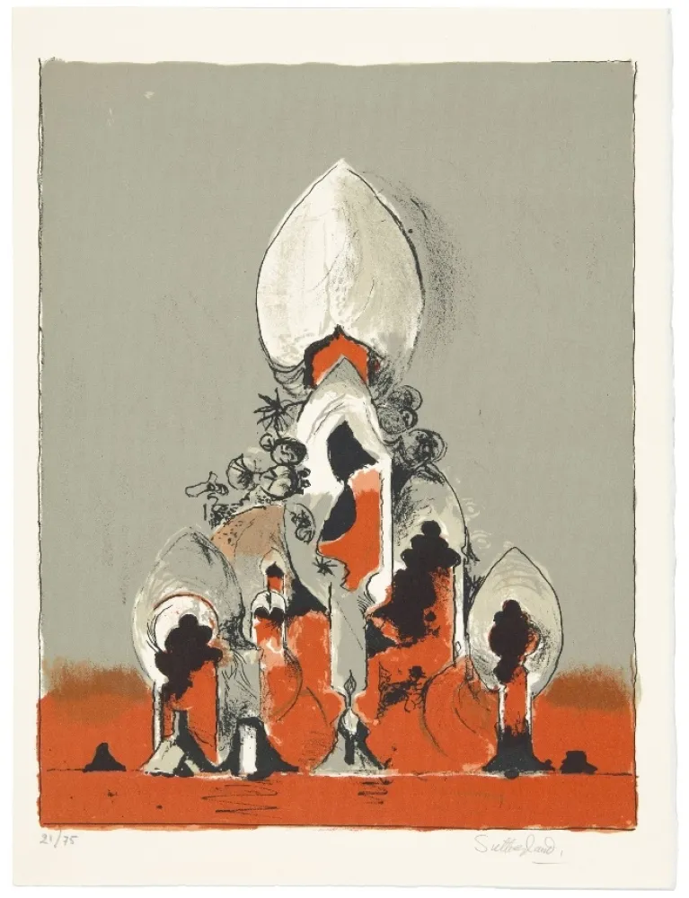 Lithograph Sutherland - Hommage à San Lazzaro