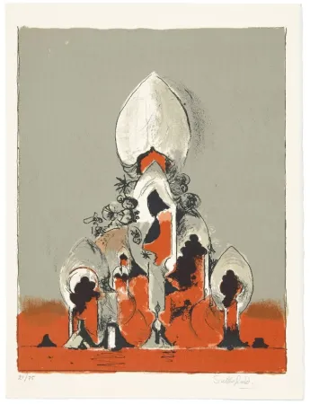 Lithograph Sutherland - Hommage à San Lazzaro