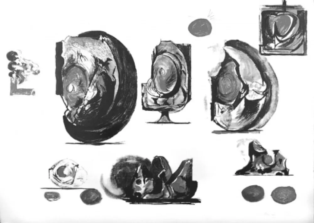 Lithograph Sutherland - Planches d'études