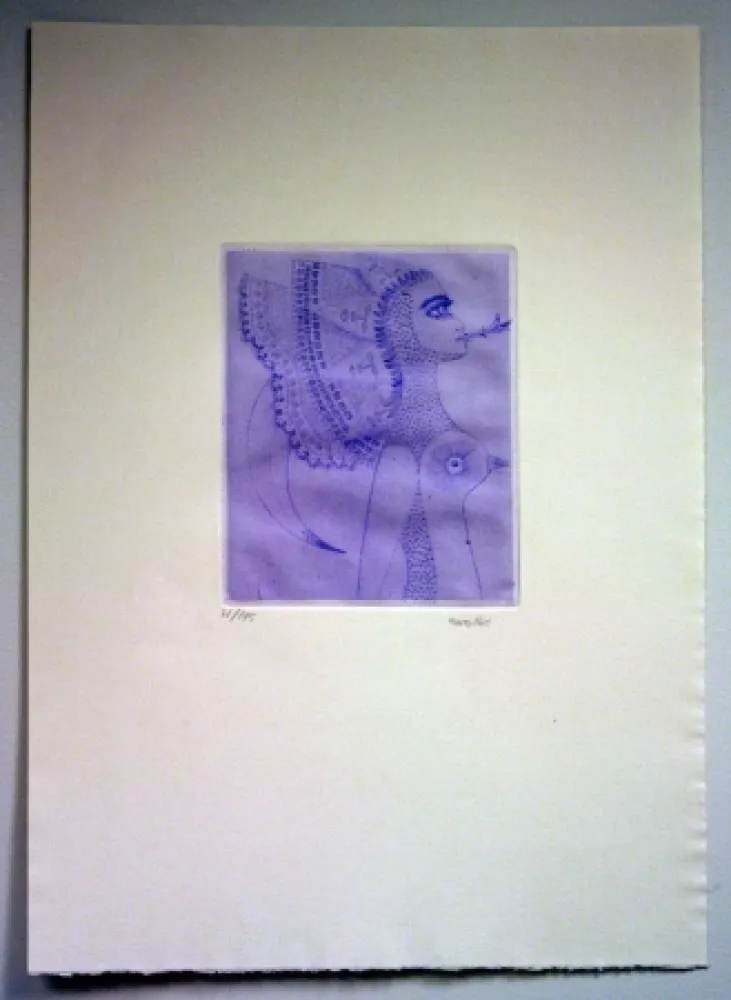 Etching Svanberg - Dromkvinnans kyss