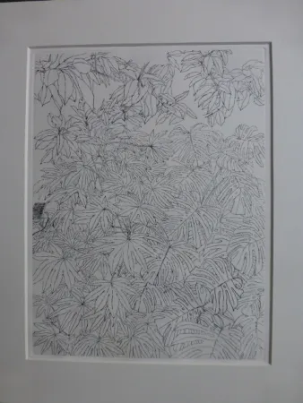 Engraving Szafran - Feuillages ,1977