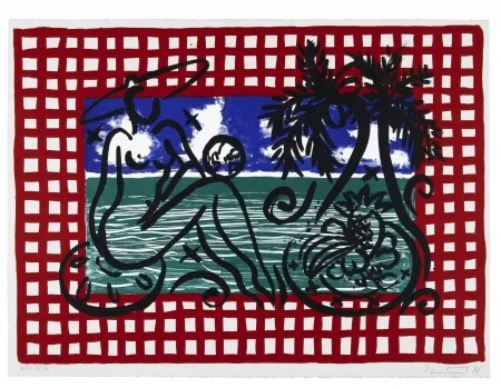 Lithograph Szczesny - Bathers on Mustique