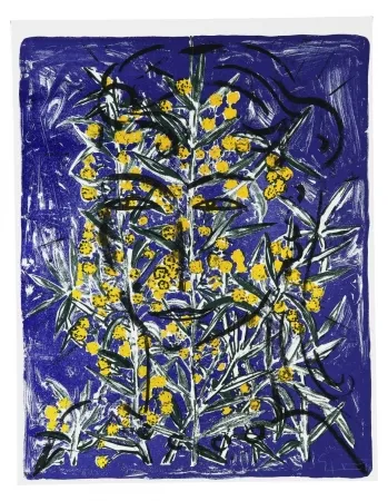 Screenprint Szczesny - Eva with Mimosa