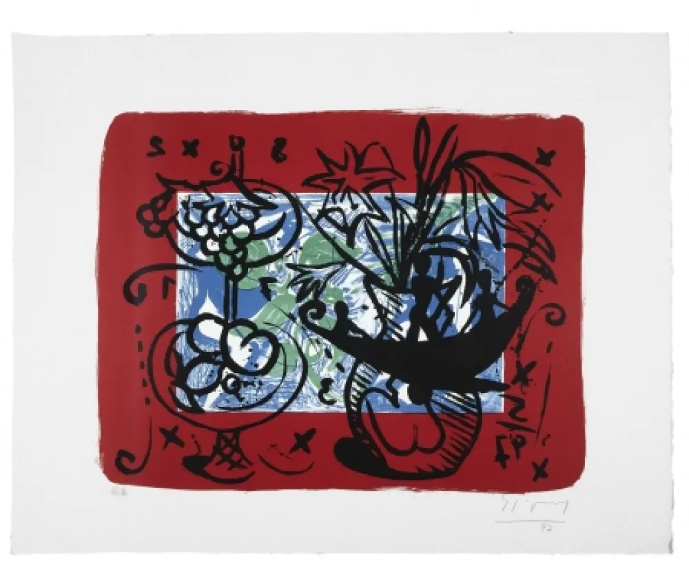 Lithograph Szczesny - Fruit Still Life