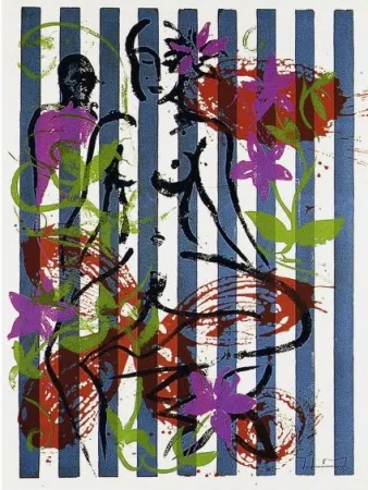 Screenprint Szczesny - Nude in Jericho Garden