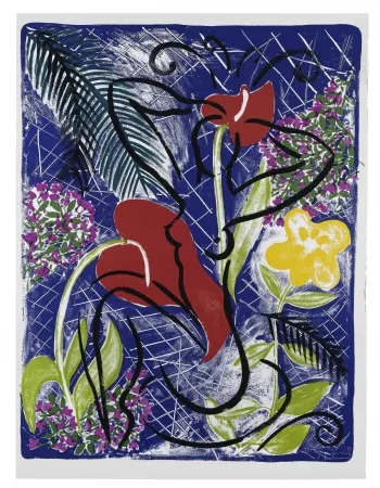 Screenprint Szczesny - Red Flowers