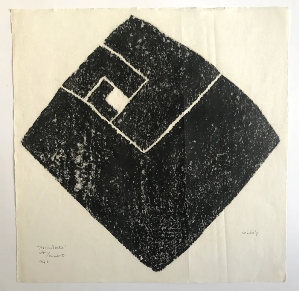 Etching Székely - Architecte