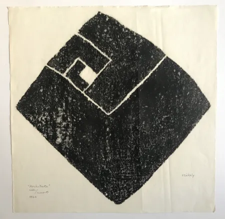 Etching Székely - Architecte