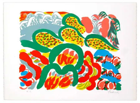 Lithograph Tabuchi - Au Loin De La Mer