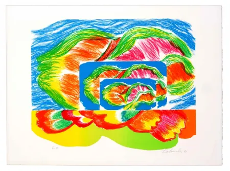 Lithograph Tabuchi - Paysage II