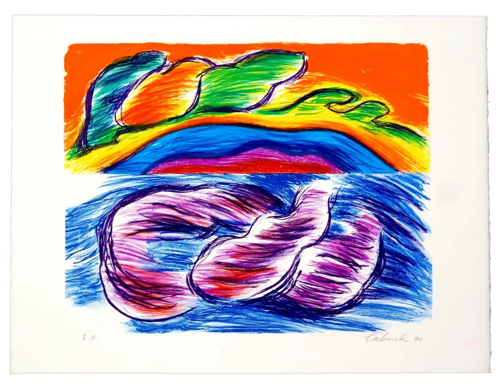 Lithograph Tabuchi - Sans titre