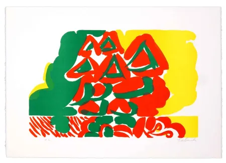 Lithograph Tabuchi - Sans Titre