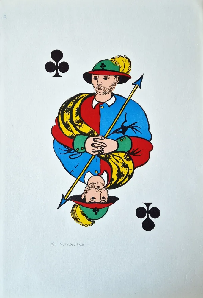 Lithograph Tabusso - Fante di fiori