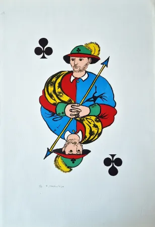 Lithograph Tabusso - Fante di fiori