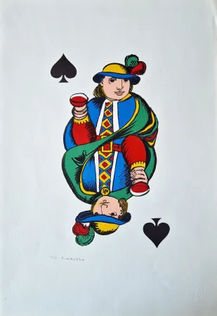Lithograph Tabusso - Fante di picche