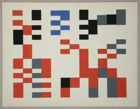 Screenprint Taeuber-Arp - Composition Aubette - Relief 1927