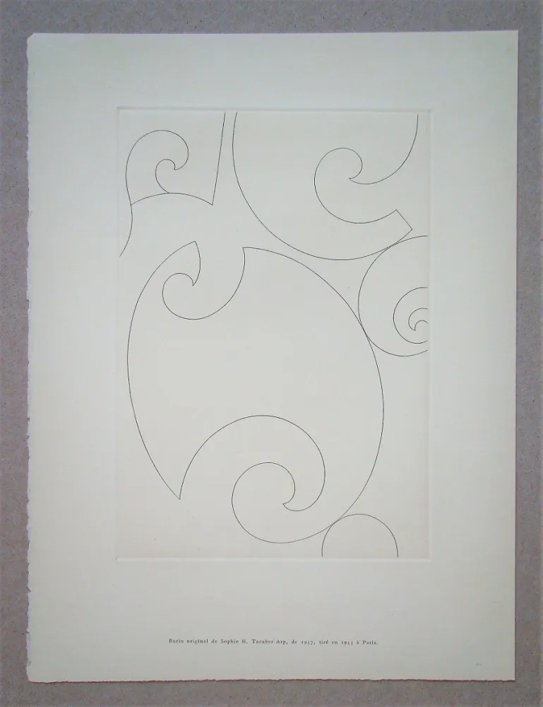 Etching Taeuber-Arp - Coquilles, 1937