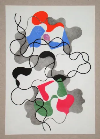 Rotogravure Taeuber-Arp - Lignes d'été, 1942