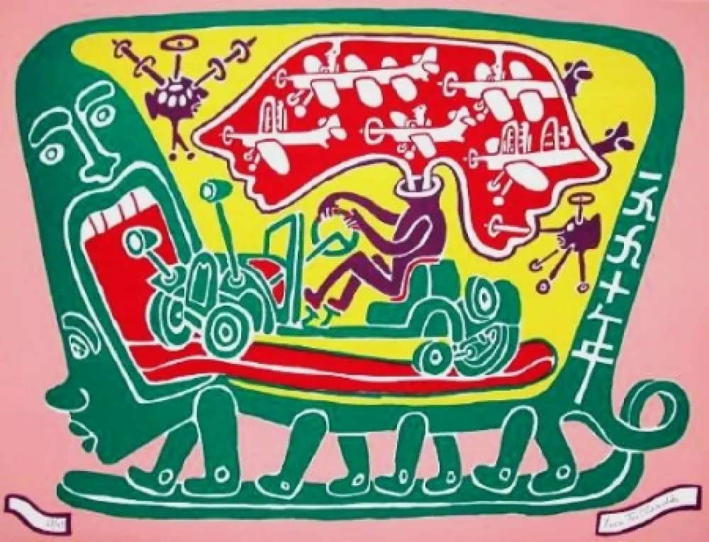 Lithograph Taillandier - Land 1