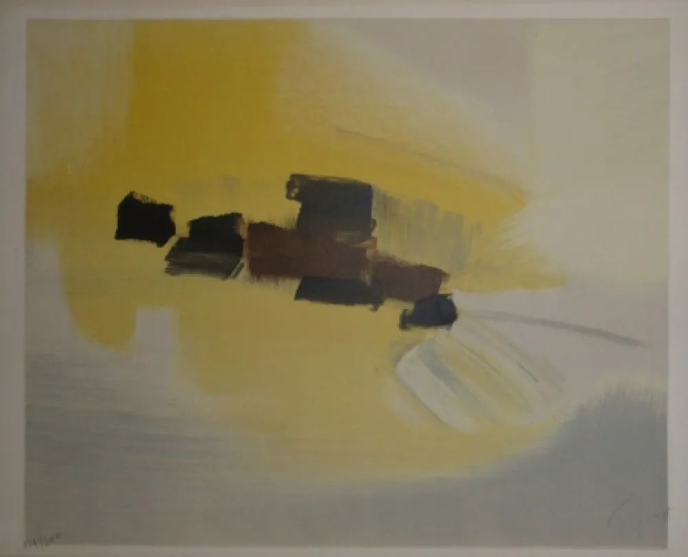 Lithograph Tal Coat - Dans les champs