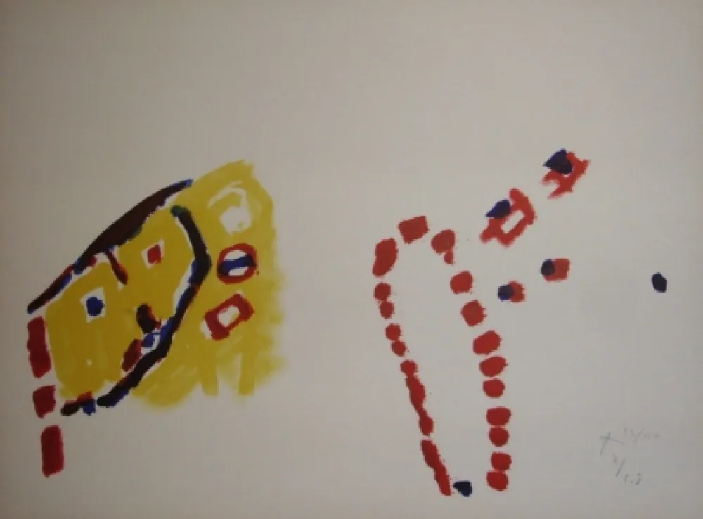 Lithograph Tal Coat - En grimpant