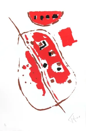 Lithograph Tal Coat - Menton