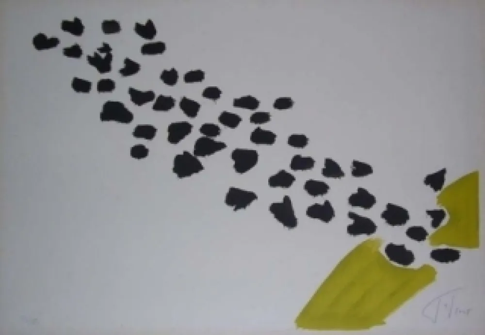 Lithograph Tal Coat - VOL D'OISEAUX II