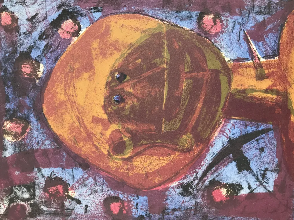 Lithograph Tamayo - Cabeza Con Pajaros