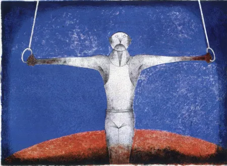 Lithograph Tamayo - Cruz de Hierro (El Gimnasta)