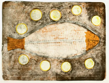 Lithograph Tamayo - Demi Poisson (Half fish)