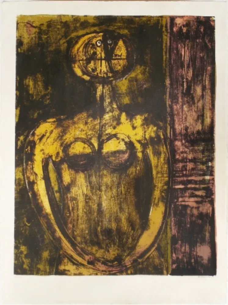 Lithograph Tamayo - Desnudo en Naranja