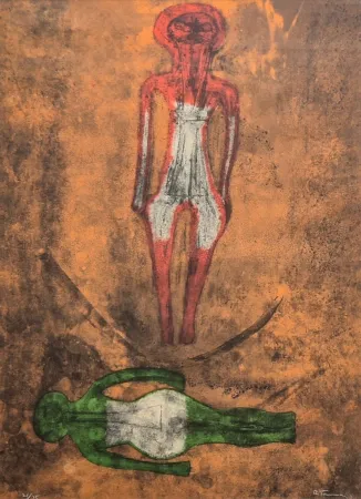 Lithograph Tamayo - Dos Figuras