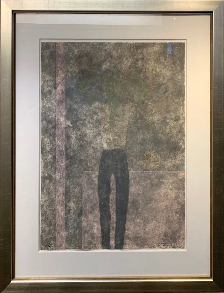 Etching Tamayo - Hombre con brazos sobre la cabeza