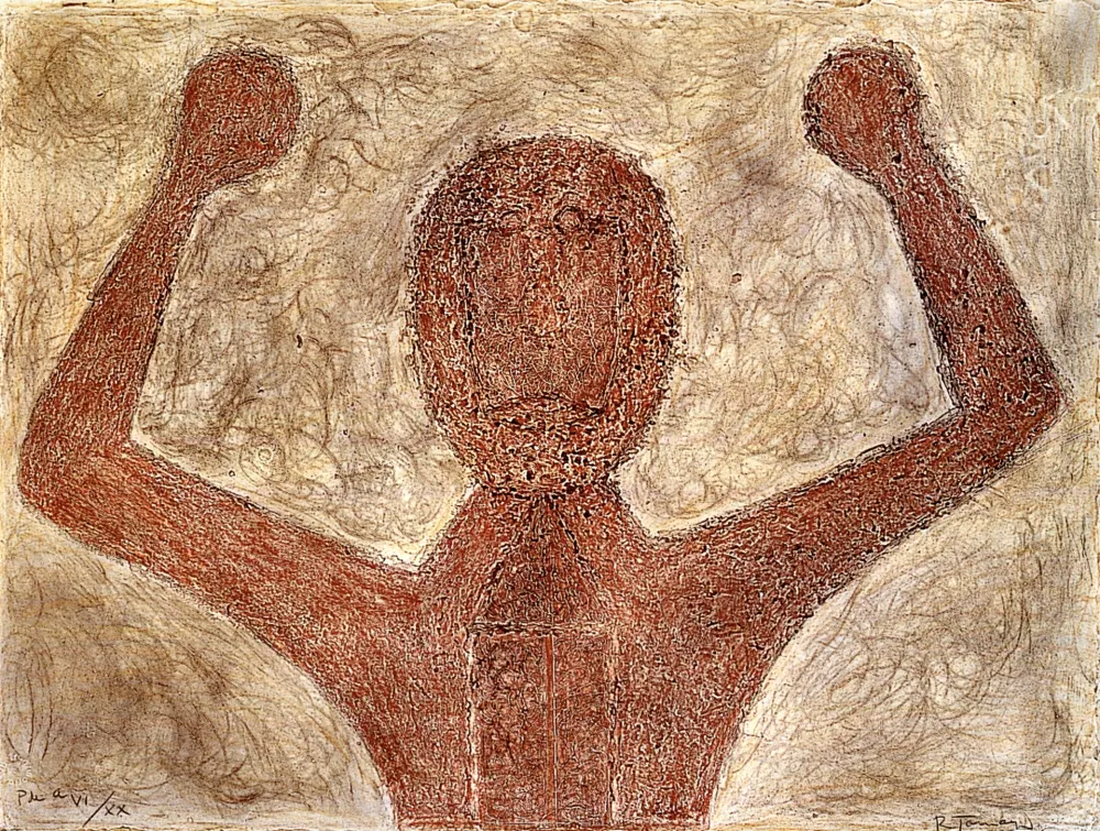 Etching Tamayo - Hombre frente al cielo