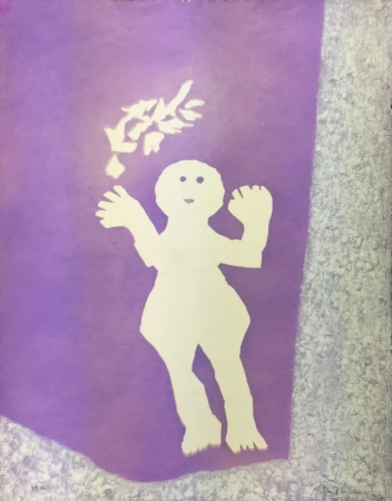 Etching Tamayo - NIÑO CON PAJARO