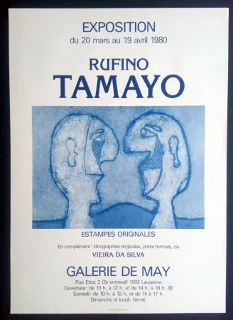 Poster Tamayo - Tamayo - Estampes Originales - Galerie de May 1980