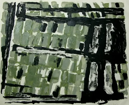 Lithograph Tamburi - I tetti