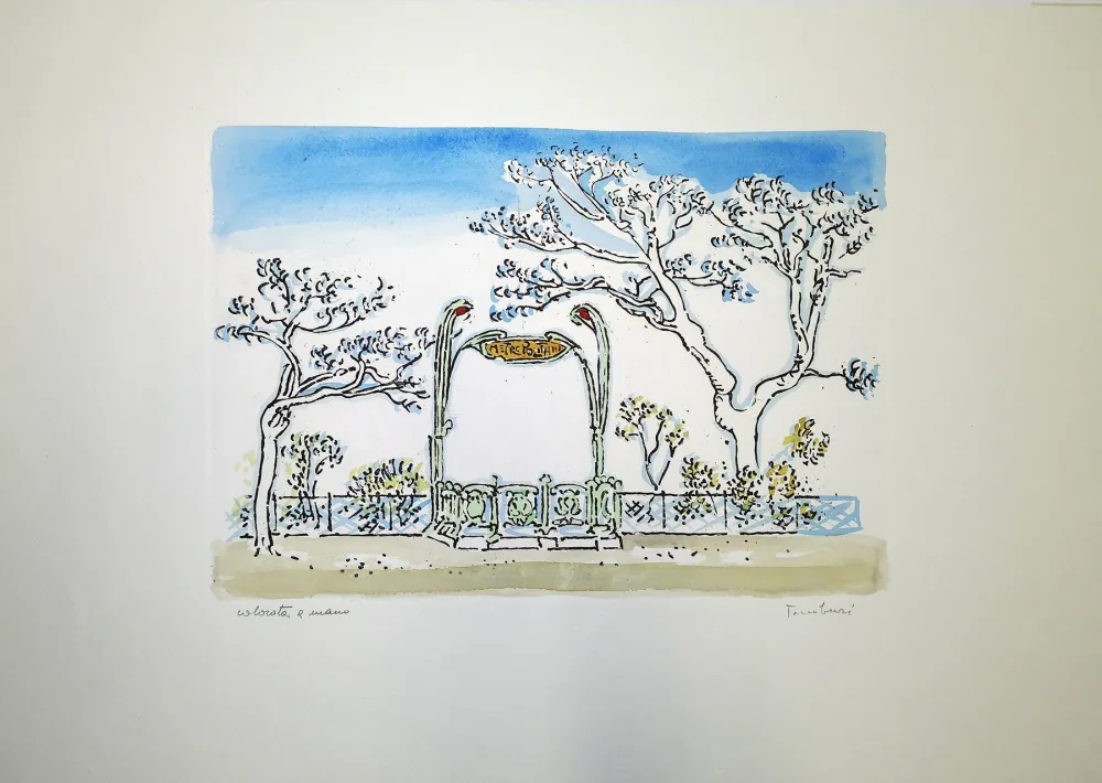 Engraving Tamburi - Metropolitana