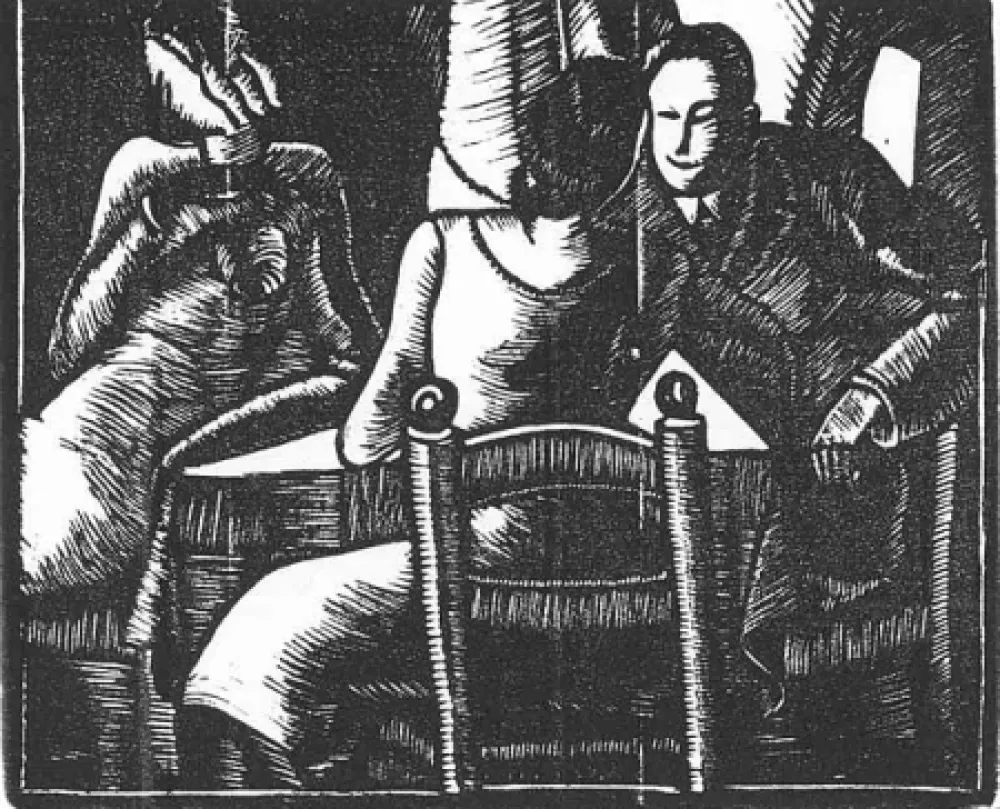 Woodcut Tamburi - Orfeo Tamburi