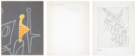 Engraving Tanguy -  Yves TANGUY, Yves et Benjamin PÉRET. FEU CENTRAL. Paris, K. éditeur, 1947